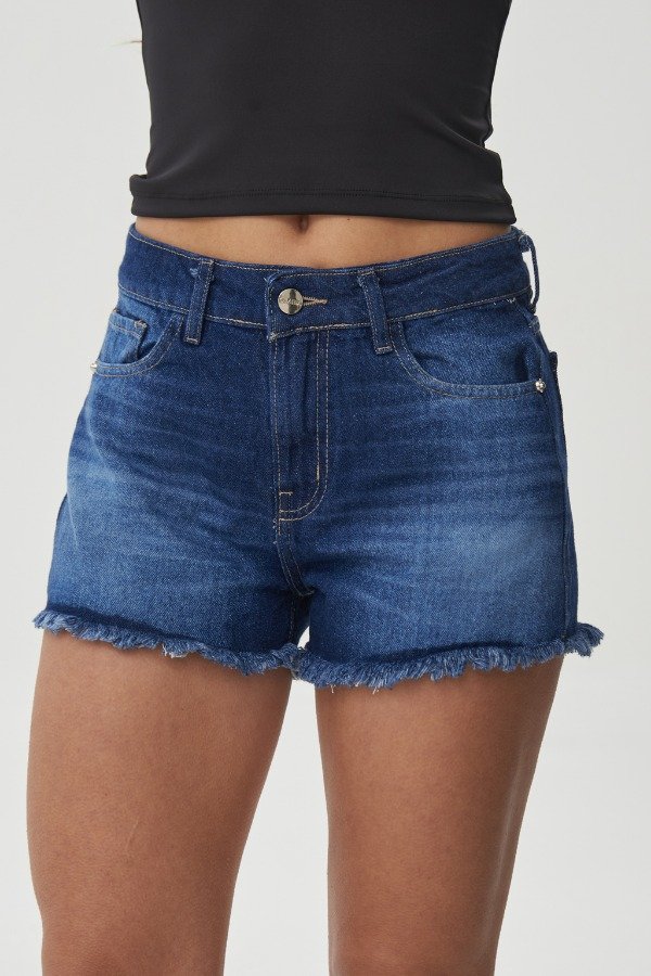 Producto - SHORT JEAN AVEL HIGH RISE AZUL - 1