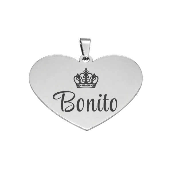 Producto - Chapita Personalizable Corazon - Corona reina - 0