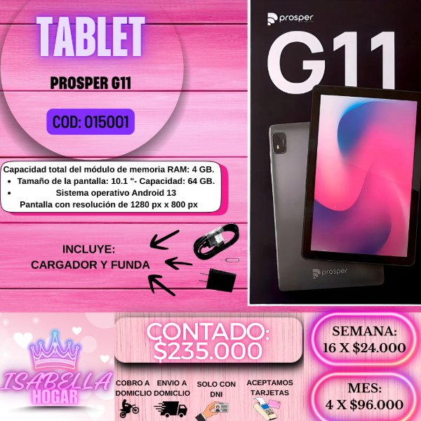 Producto - TABLET PROSPER G11