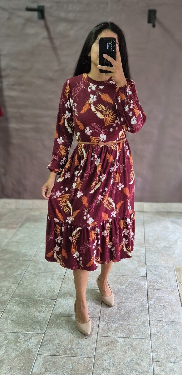 Producto - Vestido manga globo B  (Talle L a XXL)