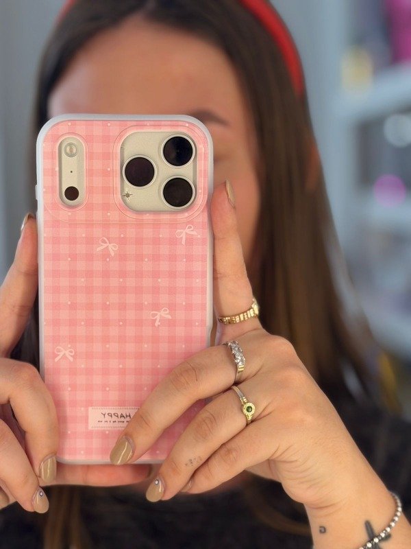 Producto - Case pink cuadrille