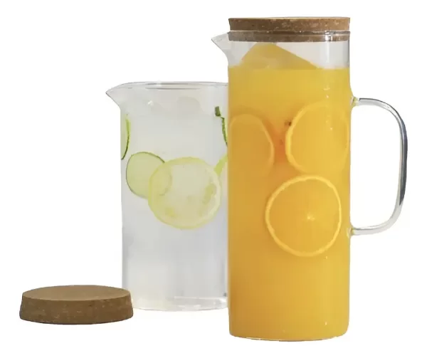 Producto - Jarra de vidrio con tapa de corcho 1500 ml