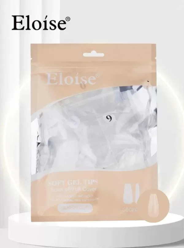 Producto - TIPS SOFT GEL PRELIMADO COFFIN x500 UNIDADES ELOISE