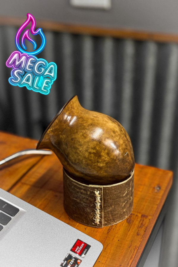 Producto - MATE CRIOLLO DE CALABAZA PULIDA Y BASE COSIDA EN TIENTO