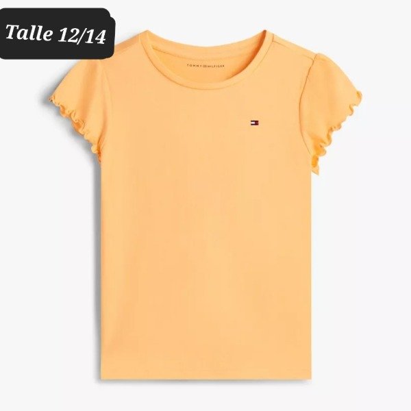 Producto - Remera manga cortaTommy Hilfiger talle 12 mandarina