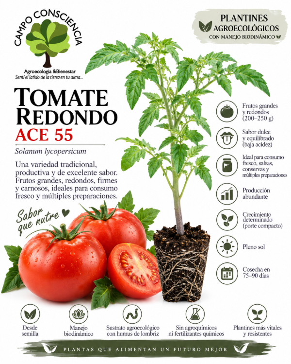 Producto - Plantín Agroecológico - Tomate Redondo