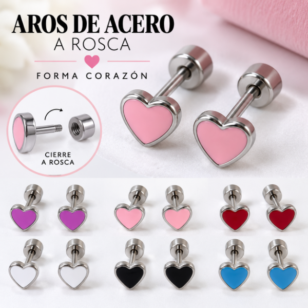 Producto - Aros acero a rosca x 6 pares