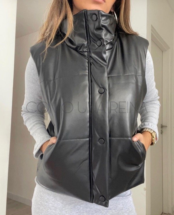 Producto - CHALECO ECO CUERO NEGRO - 1
