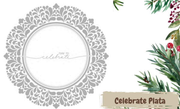 Producto - PLATO DE SITIO "CELEBRATE PLATA"