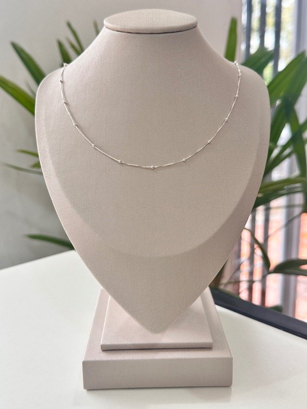 Producto - Chocker bolitas 45cm en plata 925