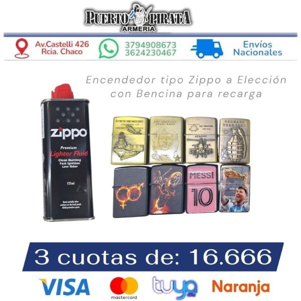 Producto - Encendedores tipo zippo