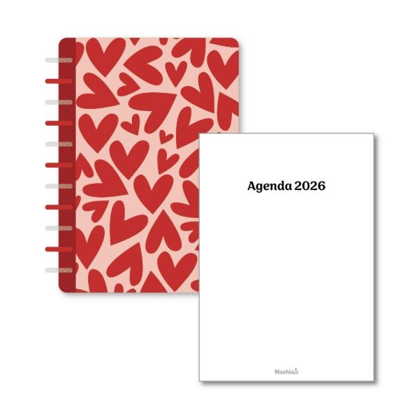 Producto - Agenda 2026 - Corazones Rojos