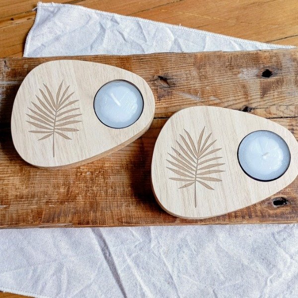 Producto - Porta Vela "Palma" con Vela