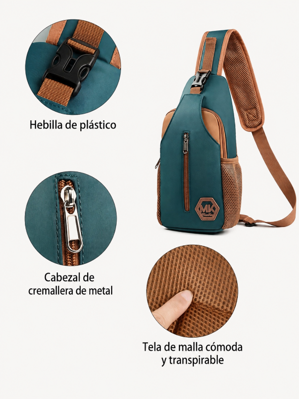 Producto - BANDOLERA AZUL PETROLEO 3019 - 1
