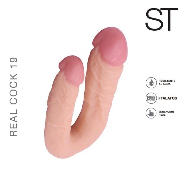Producto - Consolador doble Real Cock 19 17x4cm