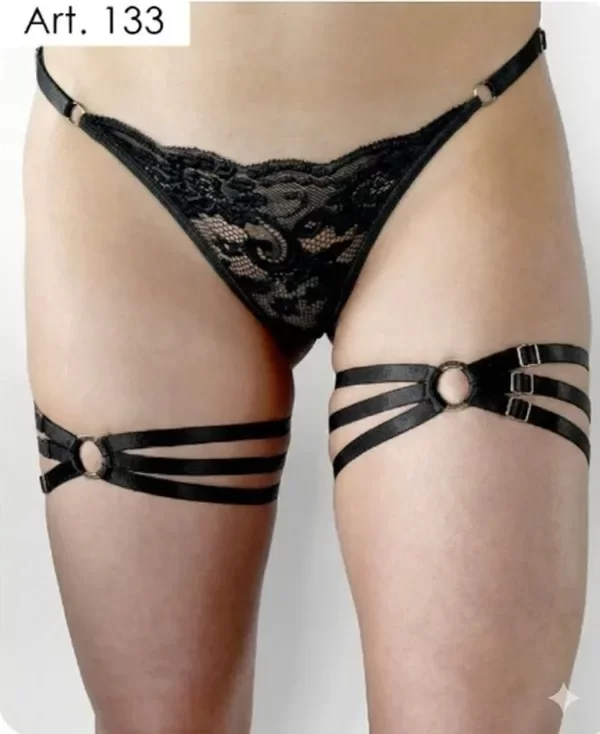 Producto - Par de Arnés Liga Doble Piernas Muslos Elástico Ajustables - 0