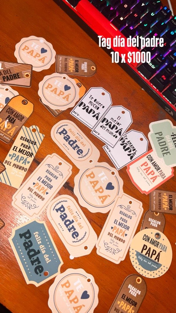 Producto - Pack x 10 tag personalizados