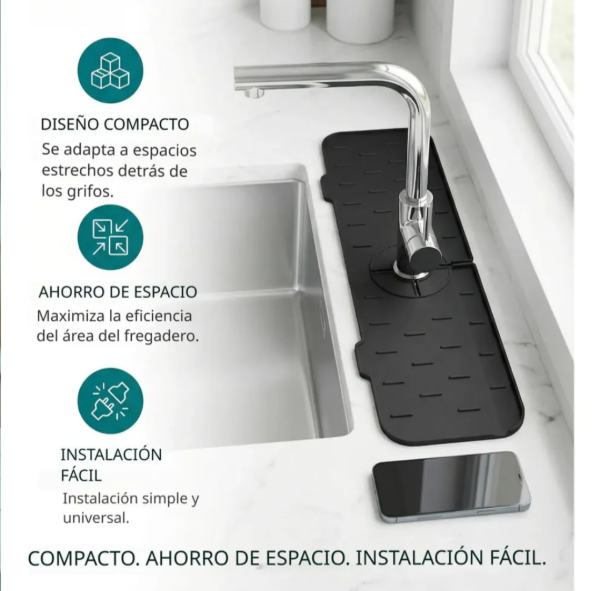 Producto - Escurridor De Silicona Drenaje Canilla Monocomando Cocina - 1