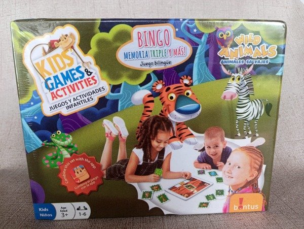 Producto - Bingo Animales Salvajes - Juego Bilingüe