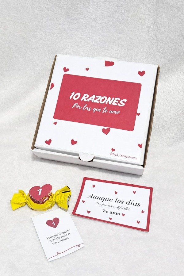 Producto - Box 10 razones por las que te amo