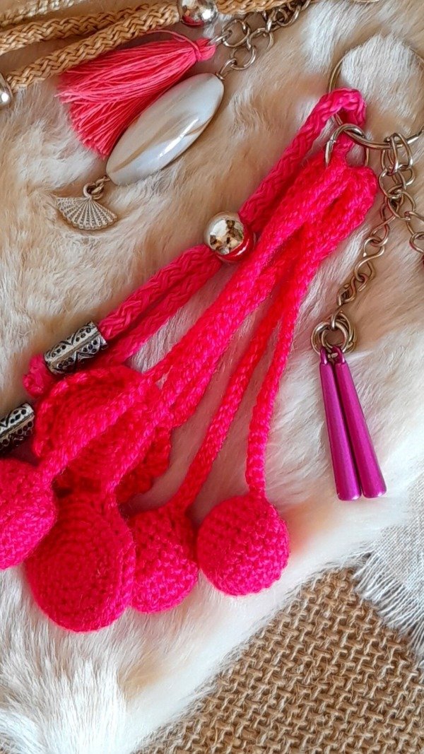 Producto - Colgante Boho Fucsia Frambuesa