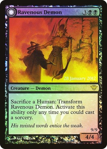 Producto - Ravenous Demon Foil  Prerelease Cards Dark Ascension