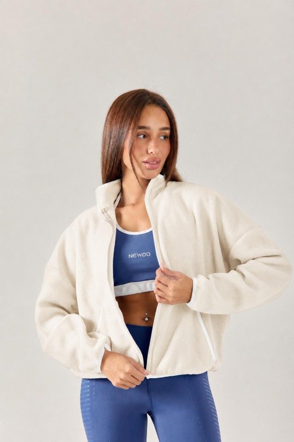 Producto - CAMPERA POLAR BOXY TIZA