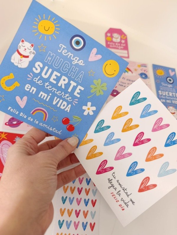 Producto - TARJETAS IMPRIMIBLES AMISTAD (día del amigo)