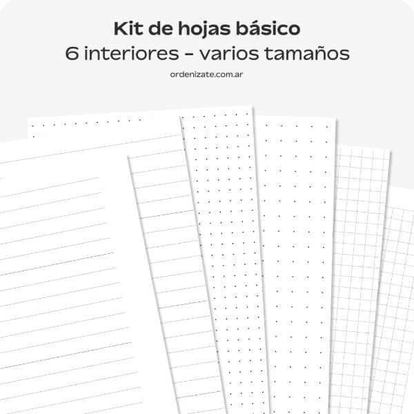 Producto - KIT DE HOJAS BÁSICO (varios tamaños)