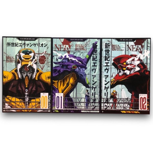 Producto - Cuadro Tríptico Neon Genesis Evangelion Evas - 0