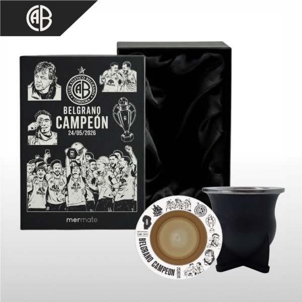 Producto - BOX MATE CON BOMBILLA Y CAJA DE PRESENTACIÓN EXCLUSIVO BELGRANO CAMPEÓN - 0