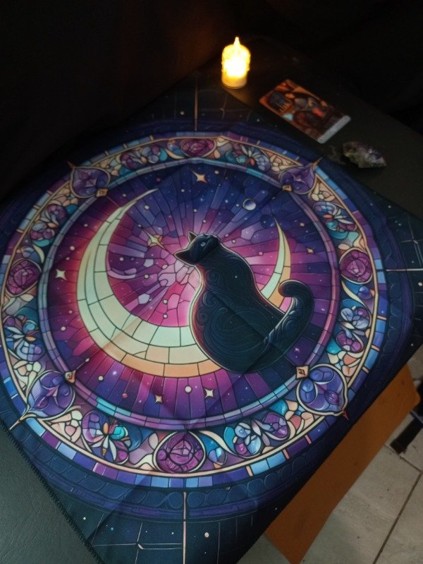 Producto - Paño de Tarot Gato Lunar