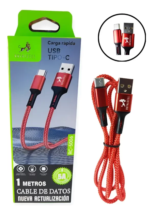 Producto - Cable USB Royalcell Tipo-C 5A