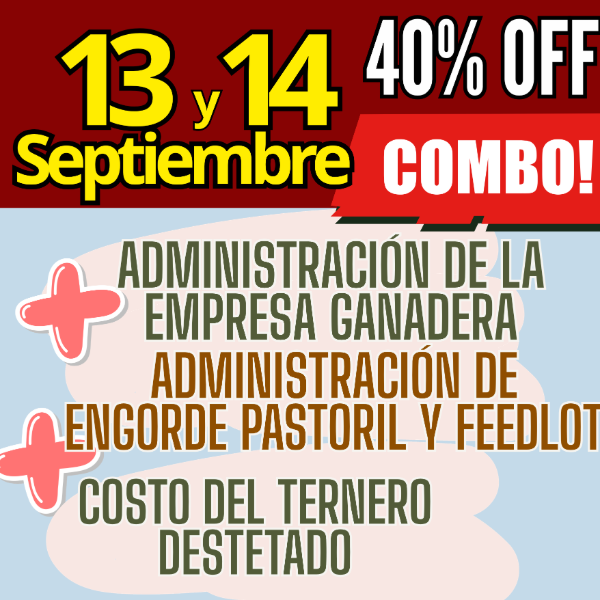 Producto - COMBO 3 CURSOS:Gestión Ganadera + Costo del Ternero + Engorde Pastoril y Feedlot - 0