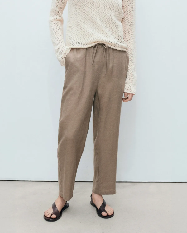 Producto - Pantalón Caléndula Visón 100 Lino