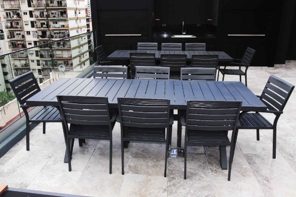 Producto - Juego Mesa Y 6 Sillas De Exterior Set Jardín Premium Aluminio