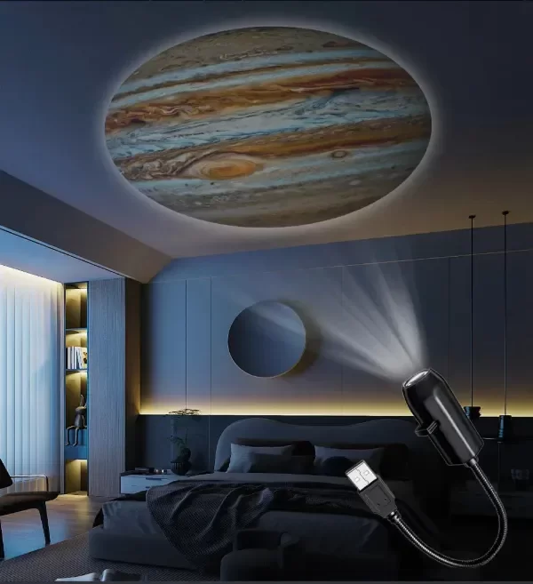 Producto - Mini Proyector Luz Led Nocturna Usb Luna Planetas 10 Chips - 3