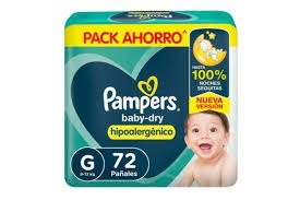 Producto - PAMPERS BABYDRY TALLE G X 72