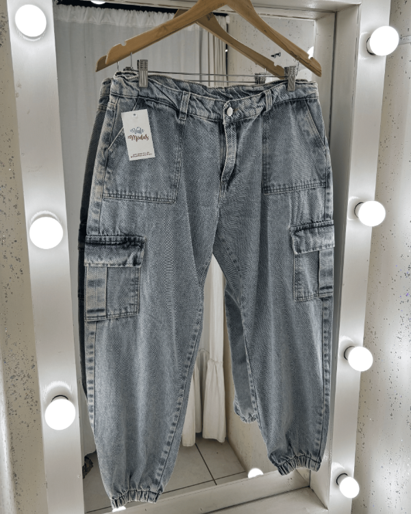 Producto - Jean Jogger Cargo Celeste