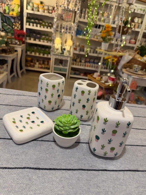 Producto - Set de baño - Cactus ternurita (Efectivo: 26.000)