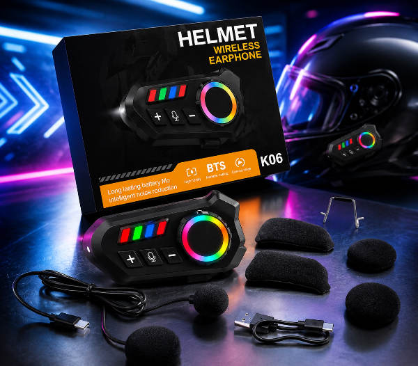 Producto - Intercomunicador para casco de moto impermeable con Bluetooth K06