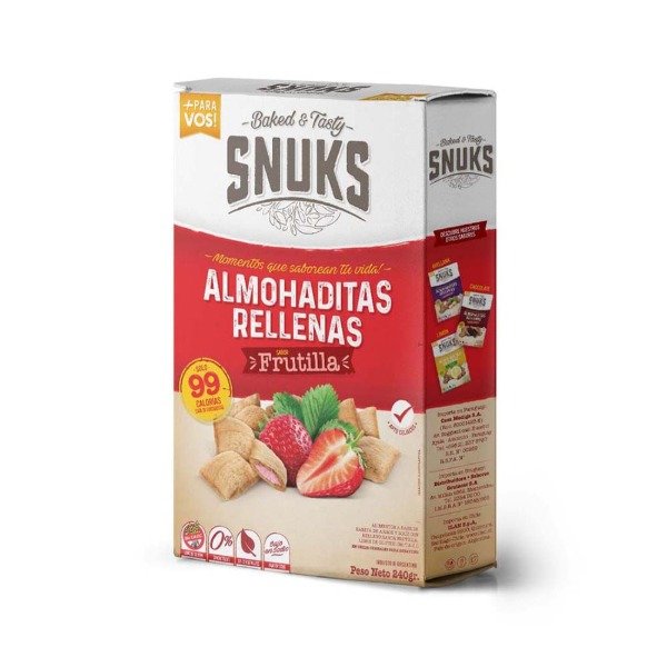 Producto - Almohaditas rellenas de frutilla Snuks