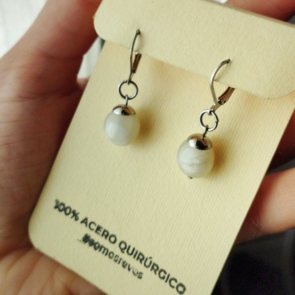 Producto - AROS PIEDRA LUNA NATURAL