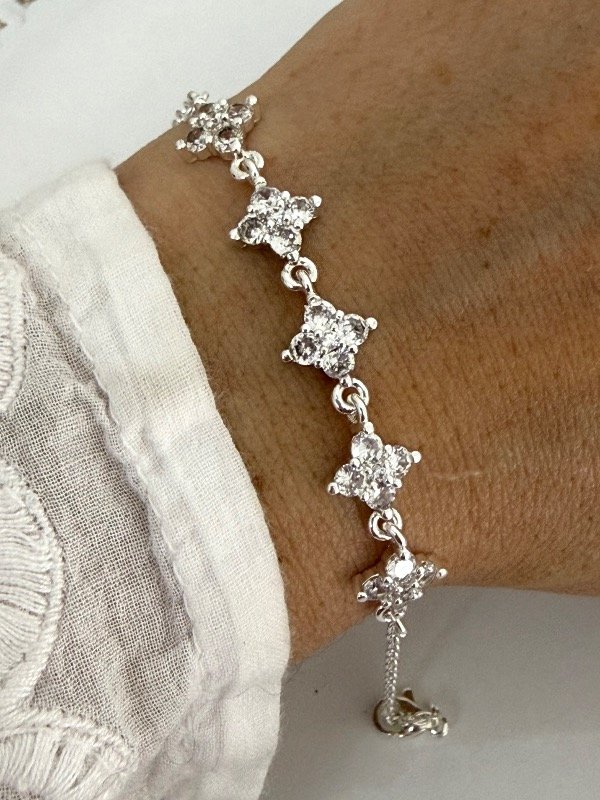 Producto - PB1488 Pulsera cubic y micropave 16 + 4 cm