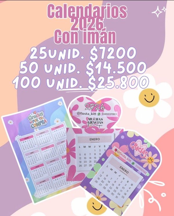 Producto - 50 calendarios con imán