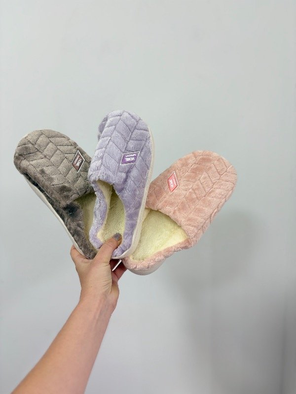 Producto - Pantuflas adulto de peluche liso - 0