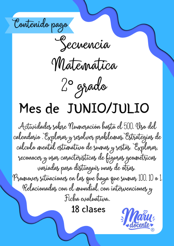 Producto - JUNIO/JULIO MATEMÁTICA SEGUNDO