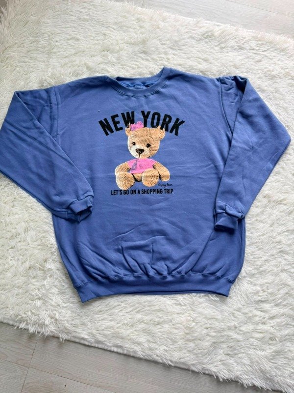Producto - Buzo New York Bear Azul Falla