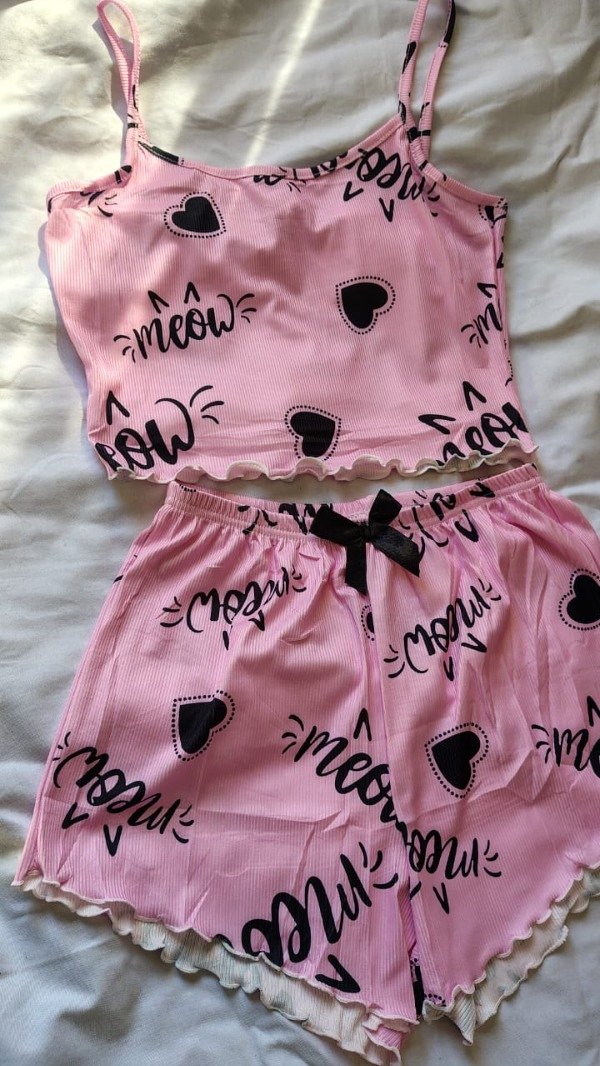 Producto - PIJAMA LOVE  PINK [SHORT+MUSCULOSA]