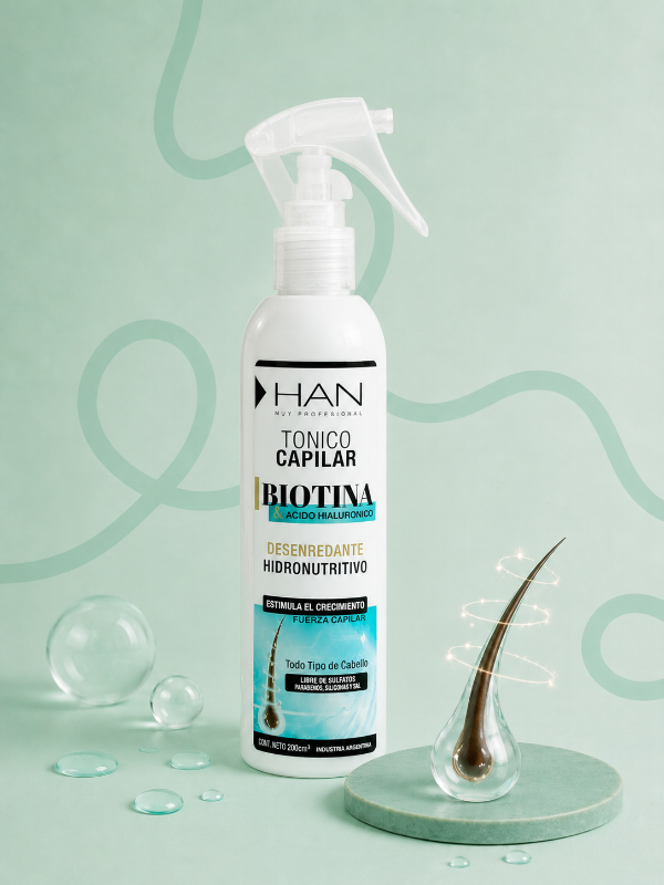 Producto - Tónico Capilar Biotina y Ácido Hialurónico Fuerza Capilar 200 ml HAN
